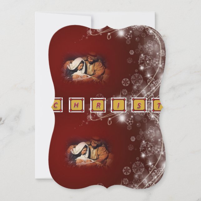 Julens Helgdag - kort, Jesus Kristus Kort (Framsida)