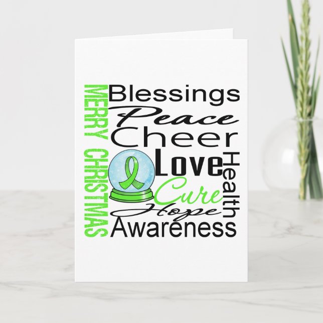 Julens Helgdag Non-Hodgkins Lymphoma Collage Helgkort (Framsida)