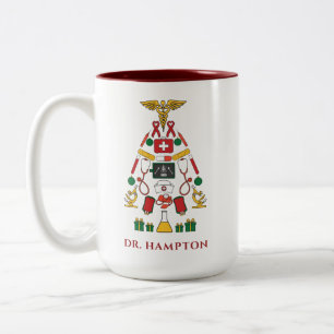 Julens Helgdag Personlig Medic Doktor Nurse Två-Tonad Mugg