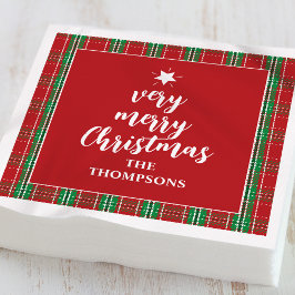 Julens Helgdag Red Grönt Helgdag Play Cute Pappersservett