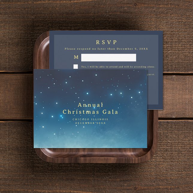 Julens Helgdag Response OSA kort (Christmas Holiday Response RSVP Card (front and back))
