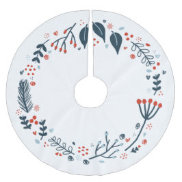 Julens Helgdag, rött andningsrött och blått Julgransmatta Borstad Polyester