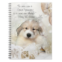 Julens Helgdag Underbar Pyrenéers Valp Vattenfärg