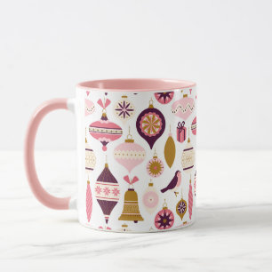 Julens Helgdag Vintage Retro Dekorations Bauble Mugg