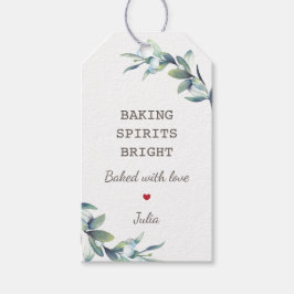Julens Helgdagar Baking Spirits Bright med Kärlek Presentetikett