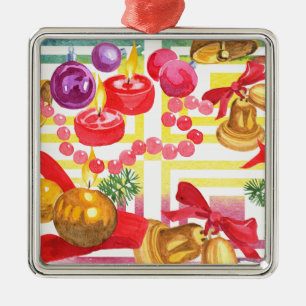 Julens Helgdagar Dekoration Kvadratisk Ornament