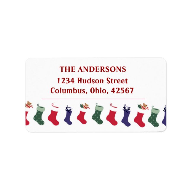 Julens Helgdagar - lager adressetikett (Framsidan)