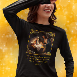 Julens Heliga Familj Religiösa Luke 2:11 T Shirt