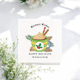 Julens Hett Chocolate Kopp Grönt White Pappersservett