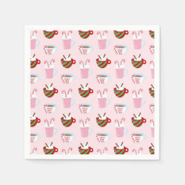 Julens Hett Cocoa Mönster Pappersservett