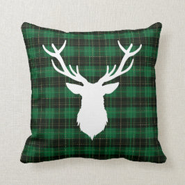 Julens Hjort Grönt Pput Dekorativ kudde