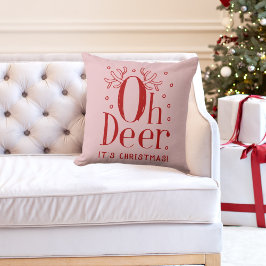 Julens hjort, lustigt illustration dekorativ kudde
