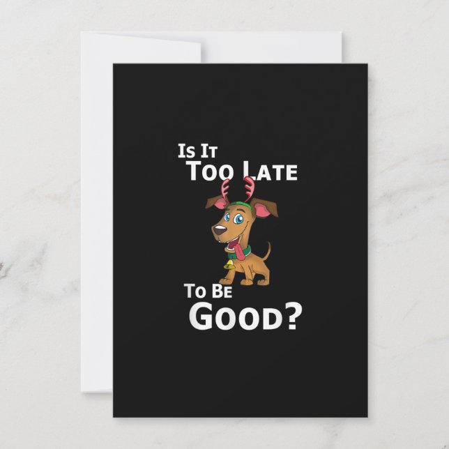 Julens Hund är det för sent att vara Bra Inbjudningar (Framsida)