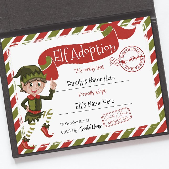 Julens intyg om Elf-godkännande (Elf Adoption Certificate)