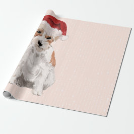 Julens Jack Russell Hund Santa Hat Presentpapper