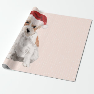 Julens Jack Russell Hund Santa Hat Presentpapper