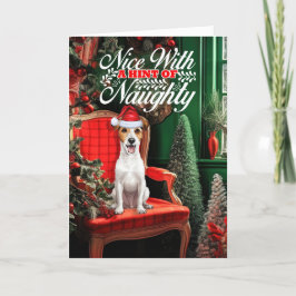 Julens Jack Russell Terrier Hund Naughty eller Nic Helgkort