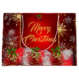 Julens Julfest red guld Baubles Holly Inv