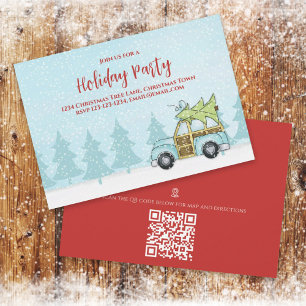 Julens Julfest Vinter Festive QR Code Karta Inbjudningar