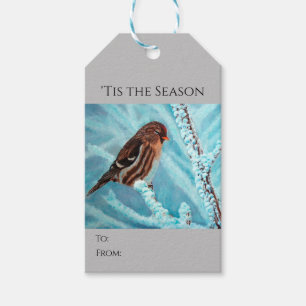Julens Julhelg Gift Bag med Bird Presentetikett