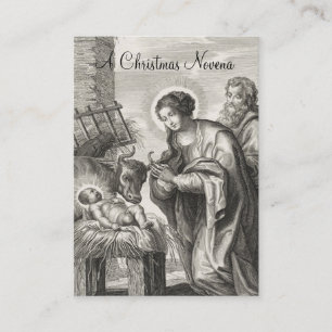 Julens julkrubba novena Jesus Maria Heligt kort