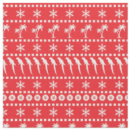 Julens Jumper Mönster i Parrots och Handflatan Trä Tyg