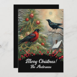 Julens kråka 5, God jul! Julkort Inbjudningar