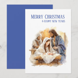 Julens krubba   julkort