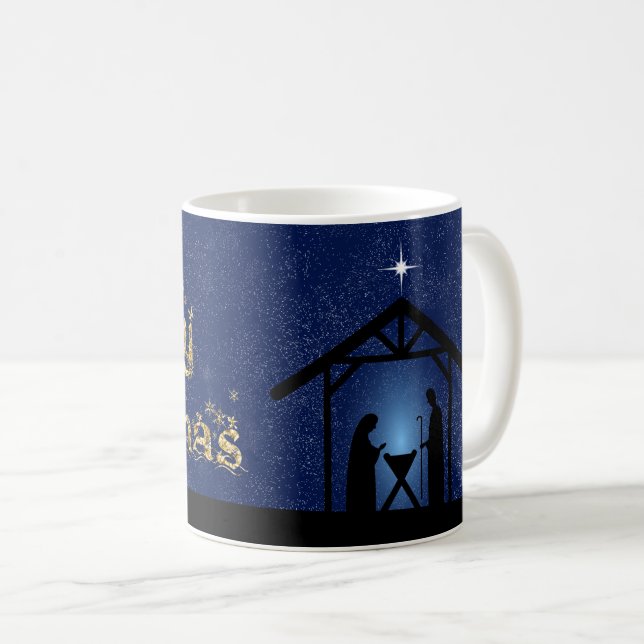 Julens krubba religiös kaffemugg (Framsida höger)