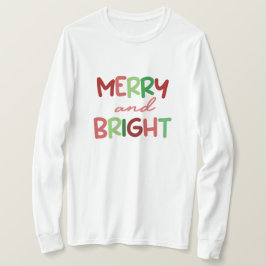 Julens Långärmad överst - Merry och Bright T Shirt