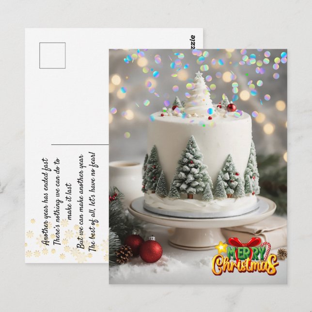 Julens leksaker. Julkort Vykort (Fram/baksida)