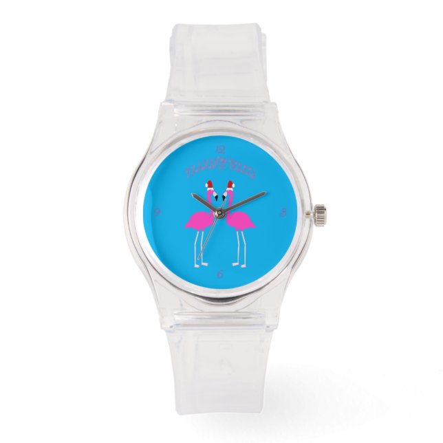 Julens Lesbisk Flamingos Flamingo Belles Armbandsur (Framsida)
