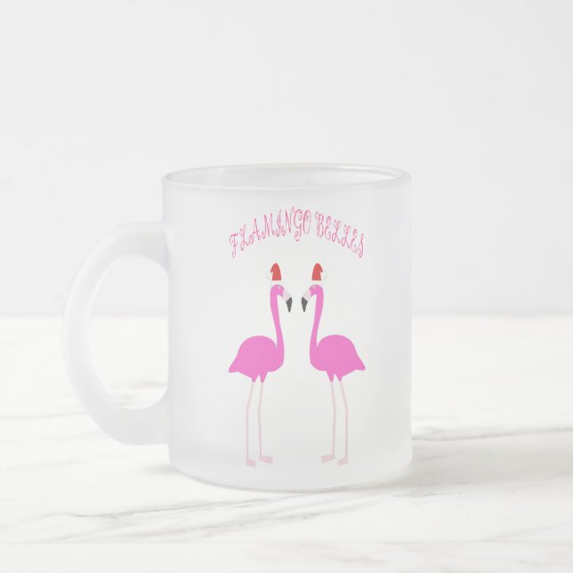 Julens Lesbisk Flamingos Flamingo Belles Frostad Glasmugg (Vänster)