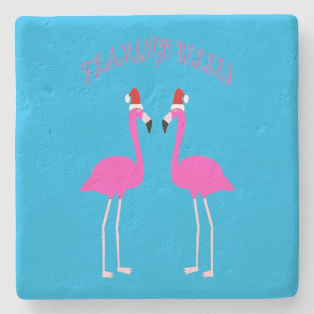 Julens Lesbisk Flamingos Flamingo Belles Stenunderlägg (Framsidan)