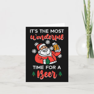 Julens mest underbara tid för det vackra Santa Jul Kort