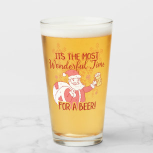Julens mest underbara tid för en Beer Santa Glaskopp