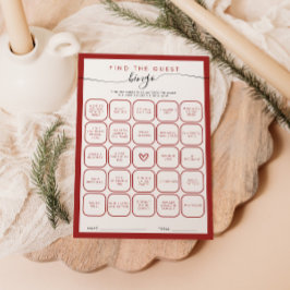 Julens Möhippa Bingo Card Inbjudningar