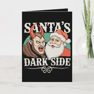 Julens mörka sida Krampus Krampusnacht jul Helgkort