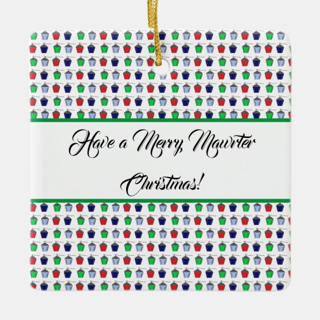 Julens Multifärgad Bryn Mawr Lanterns Julgransprydnad Keramik (Framsida)