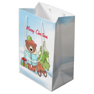 Julens Nalle Ett par med Gift Bag
