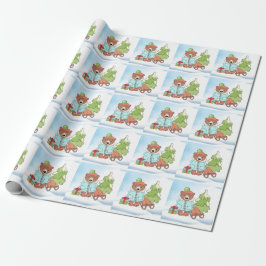 Julens Nalle Ett par med Gift Presentpapper