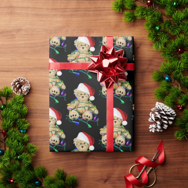 Julens Nalle i Ljus Presentpapper (Julgåva)