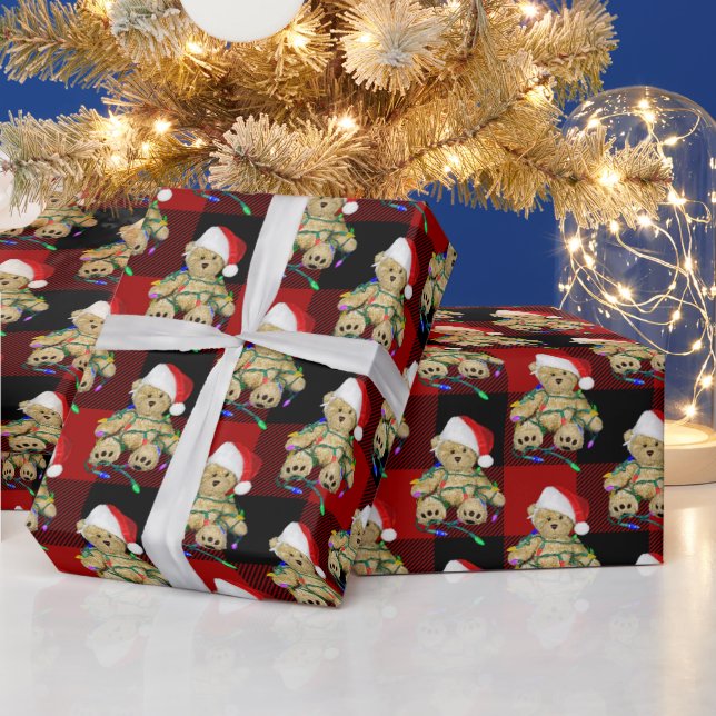 Julens Nalle i Ljus Presentpapper (Helgdagar)