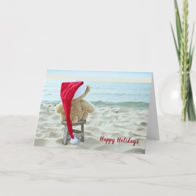 Julens Nalle Miss You Helgkort (Framsida)