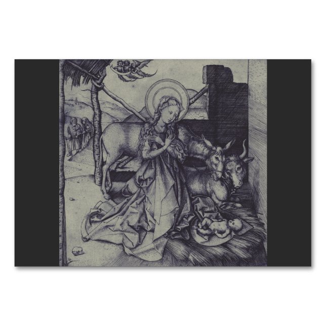 Julens Nativitet Stark Ink Art Bordsnummer (Framsidan)
