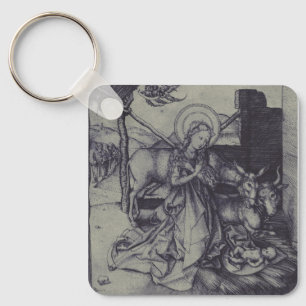 Julens Nativitet Stark Ink Art Nyckelring