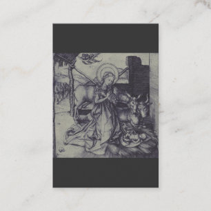 Julens Nativitet Stark Ink Art Visitkort