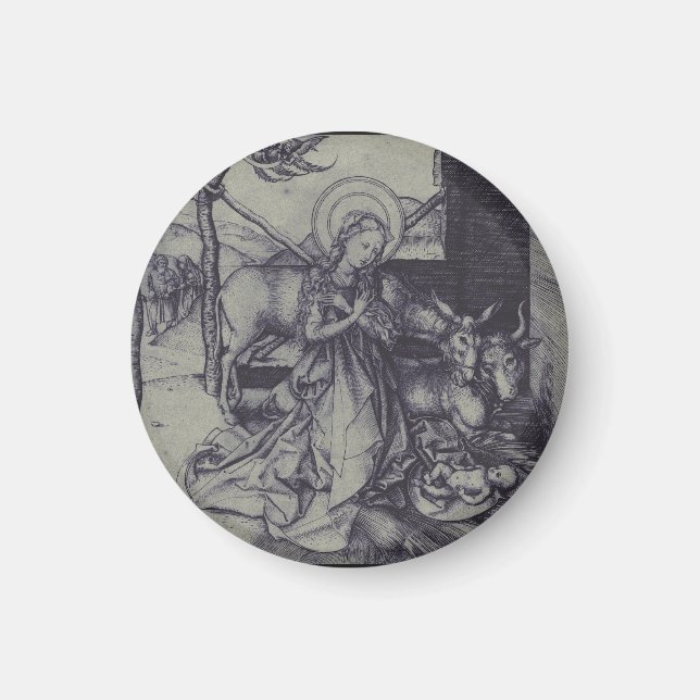 Julens Nativitet Stark Ink Konsten Magnet (Framsidan)