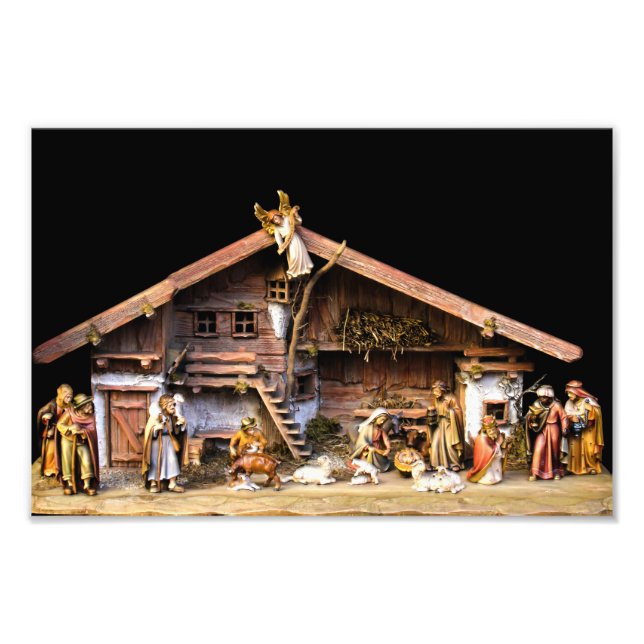 Julens nativitetscen fototryck (Framsidan)