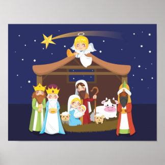 Julens nativitetscen poster